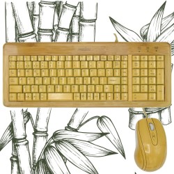 Perixx Spain. Teclado madera bambú + ratón PERIDUO-301 ES