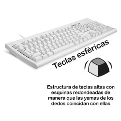 Teclado Completo/Full Size USB Perixx 106 blanco (ES)