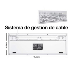 Teclado Completo/Full Size USB Perixx 106 blanco (ES)