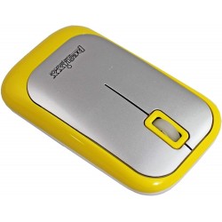 PERIMICE-706 Ratón wireless  Amarillo y Plata. Detalle botones + Scroll